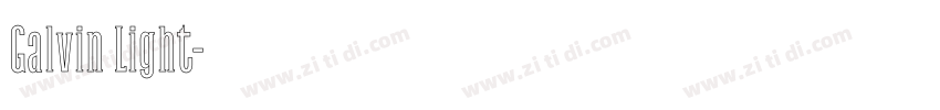 Galvin Light字体转换
